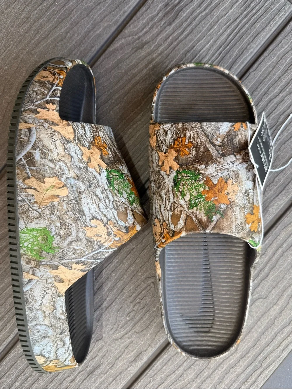 Nike Calm Slide Sandals M10/W11 Realtree Camo Edge Baroque Brown IB2885 200 NEW